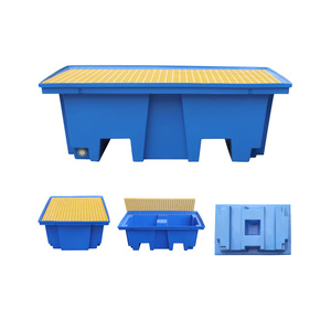 Low Cost Single Double Ibc Spill Bund Pallet Carretilla elevadora Contenedor De <span class=keywords><strong>Derrames</strong></span> Estibas Antiderrame - Product Image 4