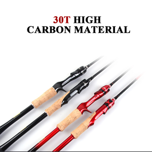 Fabricante al por mayor 30T carbono rojo y negro color señuelo caña poste 1,8/2,1/2,3 M surf Spinning y caña de fundición para agua salada - Product Image 6