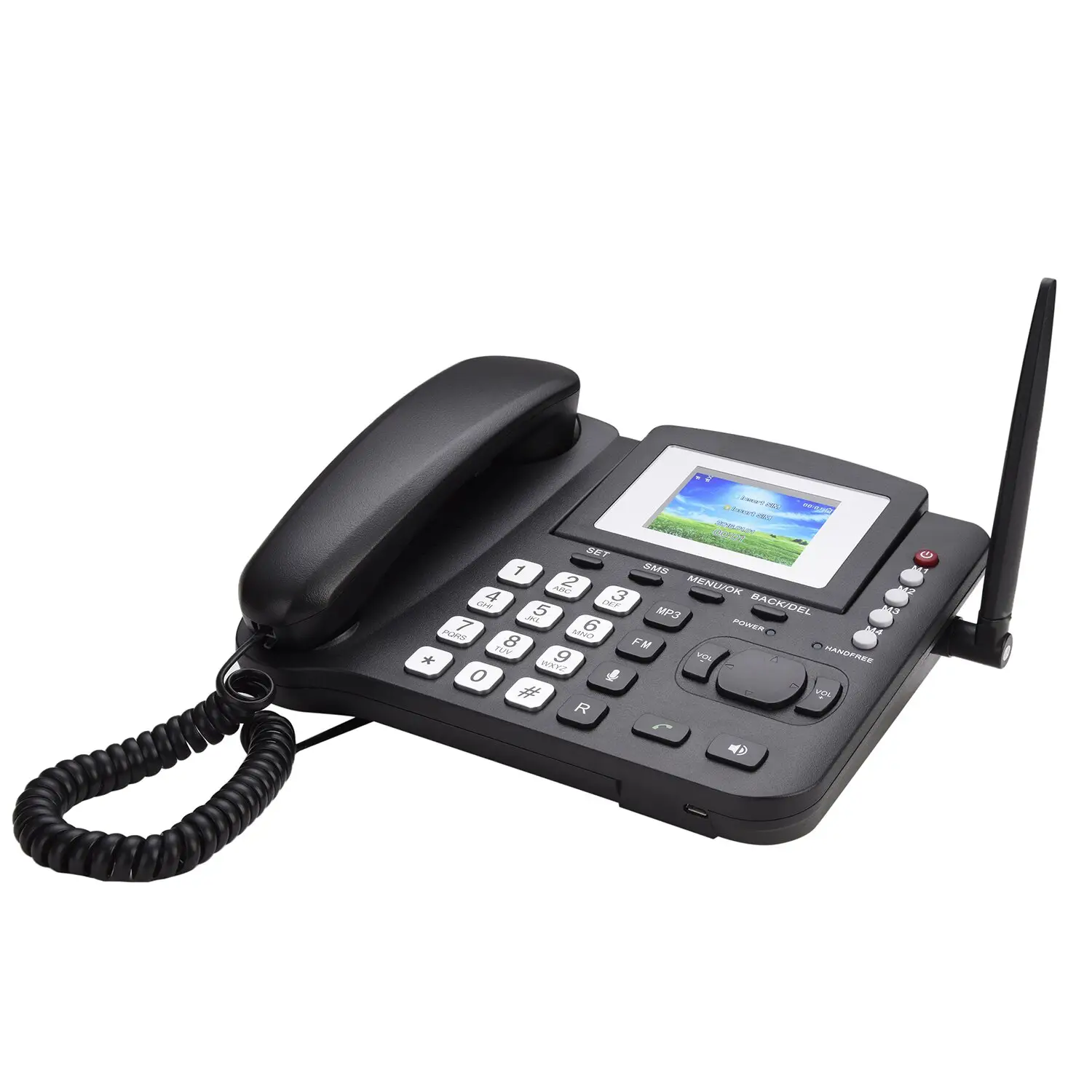 2G GSM 2.8 inç ekran SIM kart telefon FM MP3 kayıt ve arayan kimliği fonksiyonu ev kablosuz masaüstü telefon FWP LS980