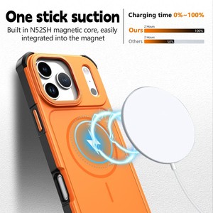 Senyork TPU <b>PC</b> 3 in 1 shockproof magnetic armour phone case for iPhone 17E 16plus 15 14 pro max factory wholesale cover - Product Image 3