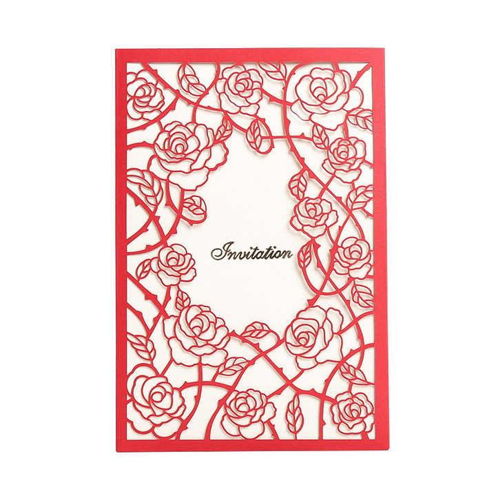 Invitation Card Wedding Creative Small Fresh Invitation Card Gold Stamping High-grade Custom ...