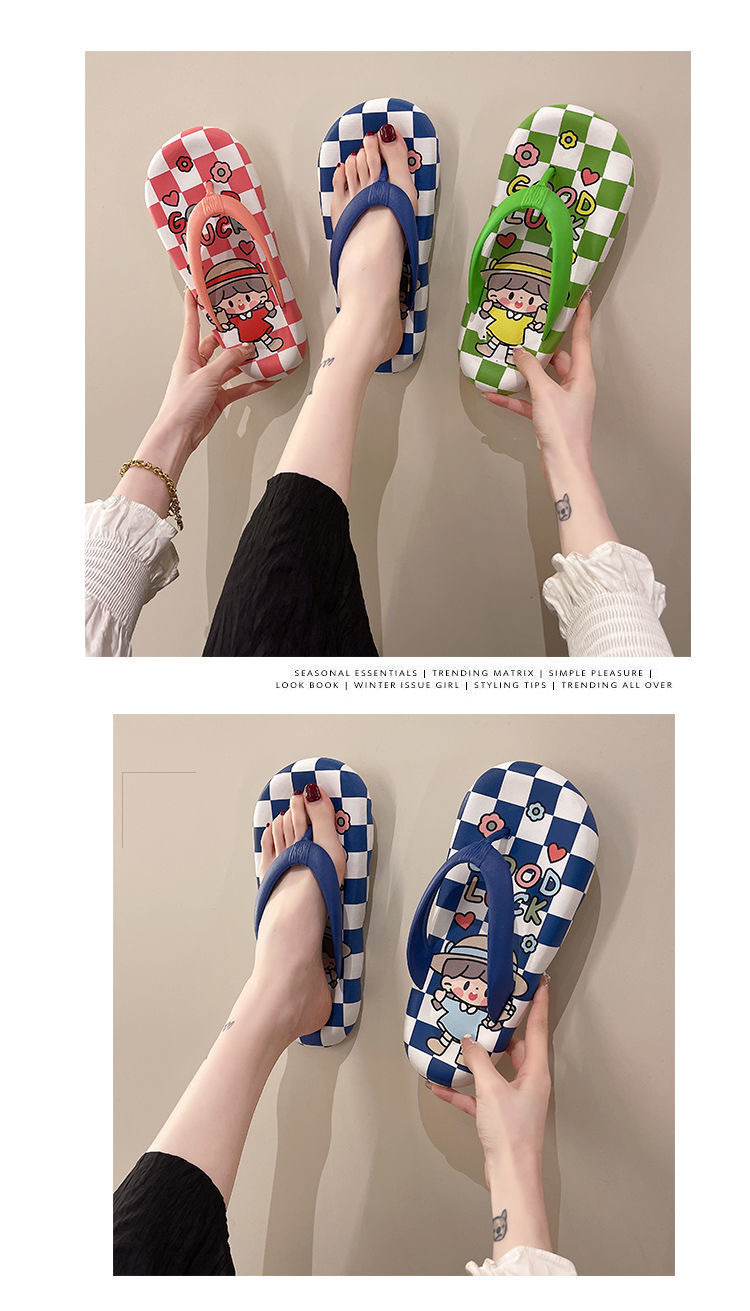 Women Summer Beach Slippers Solid Color Non-slip Latest Flip Flop Slippers