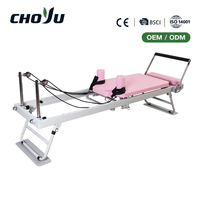 Reformer Pilates à Cadre en Fer, Lit de Yoga Pliable, Plateforme Coulissante Silencieuse, Durable et Portable, OEM ODM, Logo Personnalisé, Certifié DIN 32935