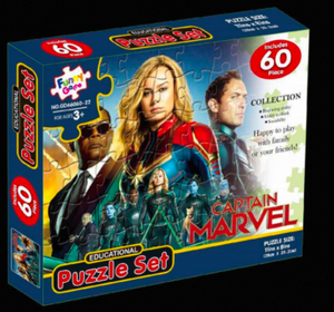 Ensemble de puzzles amusants Captain Marvel, 60 pièces, jouet éducatif pour les enfants de 3 ans et plus, puzzle en carton - Product Image 3