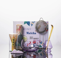Ensemble de fouet à matcha en bambou fait main, bol à matcha en céramique, kit matcha Fujian 6 pièces, bol en verre, boîte personnalisée avec logo