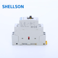 Rail Din triphasé 3 phases 240v bobine AC 25 ampères contacteurs 4 pôles ménage AC contacteur modulaire