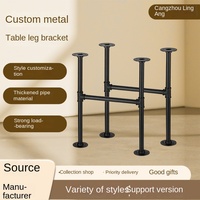 Pieds de table en acier au carbone en forme de Z, style minimaliste moderne, pour bureau et table à manger, avec un design simple
