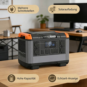 Estación de energía con enchufe europeo de 2400W 2000W 2000Wh LiFePO4 de onda sinusoidal pura para camping y uso en cabañas fuera de la red - Product Image 2