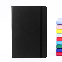 Carnet en cuir PU personnalisé avec logo, format A5/A6, pour l'école et le bureau, avec élastique et porte-stylo – Vente en gros