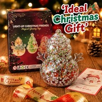 Jouets de Noël TPR Squishy Anti-Stress en Maltose Scintillante – Design Efficace – Cadeaux de Décompression Unisexe pour Filles et Garçons