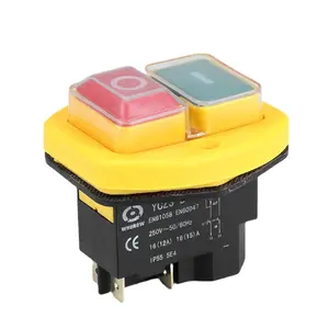 YCZ3-B Electromagnetic Switch 5 Pin 220V On Off Push Button Restart And Under Voltage Protection Can Replace KJD17