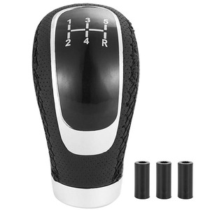 Car Gear <b>Knob</b> Black Stitched Leather 5 6 Speed <b>Shift</b> Head For GM Daewoo Transmission Modification Part Set - Product Image 4