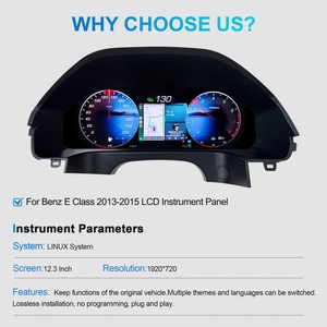 Navihua 12.3 " LCD Dashboard Ghost Screen Virtual Cockpit <b>Car</b> Digital Cluster <b>for</b> Mercedes Benz E Class 2013 2015Carplay Meter - Product Image 4