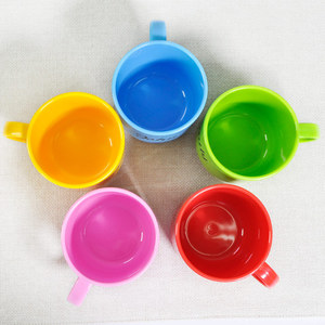 Taza <span class=keywords><strong>de</strong></span> polímero <span class=keywords><strong>de</strong></span> sublimación en blanco 6oz leche Agua té niños <span class=keywords><strong>tazas</strong></span> polímero personalizado taza colorida con asa - Product Image 6