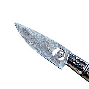 Couteau de chasse personnalisable en acier inoxydable avec manche en os confortable, couteaux à lame fixe de poche à vendre - Product Image 2