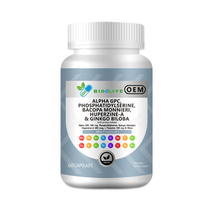 OEM アルファ GPC & ホスファチジルセリン ブレインカプセル |   60カプセル入り脳機能改善サプリメント - Product Image 1