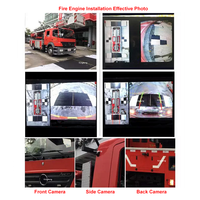 Système de caméra DVR de recul pour voiture AHD 720P à 360 degrés pour autobus scolaire, camion, camion de pompiers, camping-car, remorque