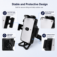 Support de téléphone portable pour moto avec ventilateur de refroidissement à 2 vitesses et pince stable pour vélo électrique, scooter, bicyclette
