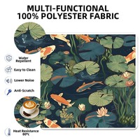 Tapis de Mahjong Épais, Silencieux, Antidérapant et Imperméable, Tendance Nationale Exclusive Transfrontalière Fortune 1-6, pour la Maison et les Salles de Jeu