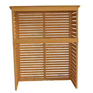 Écran de protection extérieur en bois pour climatiseur, cache-climatiseur en bois massif, cadre de climatiseur en bois robuste - Product Image 5