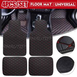 Tapis de sol de voiture universels en PVC, 4 pièces, imperméables, protège-pieds, anti-dérapants, pour les déversements, les chiens, les animaux domestiques, tapis avant et arrière - Product Image 1