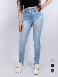 High Quality Custom Women's High-Waisted Sexy <b>Stretch</b> Slim Jeans Breathable <b>Denim</b> Pants from Clothing Manufacturer - Product Image 2