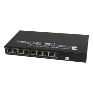 Convertidor de Medios de Fibra Óptica Gigabit de 8 Puertos, SC de Fibra Única, 8 RJ45, 1 Fibra BIDI 10/100/1000m, Venta Caliente - Product Image 1
