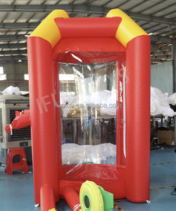 Vente directe d'usine pas cher jeu de saisie d'argent cabine de machine à billets gonflable tente à <span class=keywords><strong>bulles</strong></span> rose maison de ballons - Product Image 5