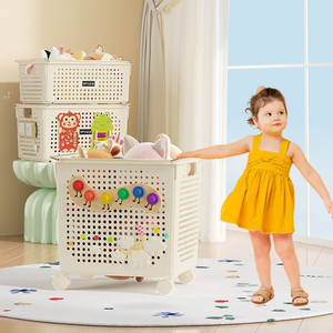 Boîte de rangement pour jouets d'enfants, vêtements de bébé et collations avec roulettes, grande capacité, organisateur domestique - Product Image 3