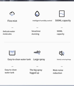 <span class=keywords><strong>Mini</strong></span> humidificateur et diffuseur d'aromathérapie MQ avec veilleuse <span class=keywords><strong>LED</strong></span>, brume froide silencieuse, contrôle à 3 niveaux, portable pour la maison, le bureau et la voiture - Product Image 5