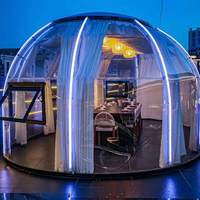 Hot Resort Glamping Dôme d'observation d'étoiles transparent gonflable pour les voyages d'aventure