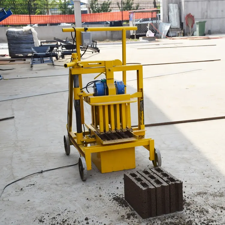 LONTA çin QMR2-45 küçük manuel mobil yumurta döşeme hollow katı finişer çimento beton tuğla blok yapma makinesi satılık