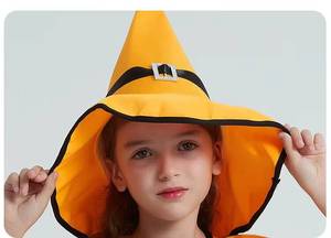 Capa de Bruja de Halloween para Niñas MS con Sombrero y Estampado de Calabaza, Conjunto de Disfraz, Ideal para Juegos de Rol y Fiestas Temáticas - Product Image 6