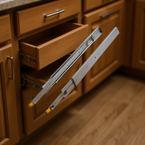 รางลิ้นชักแบบยืดเต็มที่ รับน้ำหนักได้ 500 ปอนด์ ลูกปืนเหล็ก ติดตั้งด้านข้าง ขนาด 18 นิ้ว สำหรับบ้าน บาร์ ดีไซน์อุตสาหกรรม - Product Image 2