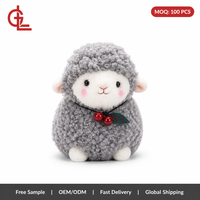 Pluche schaap knuffeldier zacht krullend wollen lammetje schattig kindercadeau 20/30/40cm groothandel OEM op maat