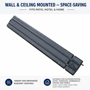 JHheatsup 1800W WiFi Tuya <span class=keywords><strong>Chauffage</strong></span> de Terrasse Extérieur Intérieur Panneau Chauffant Mural Électrique <span class=keywords><strong>Infrarouge</strong></span> avec 4 Niveaux de Puissance - Product Image 4