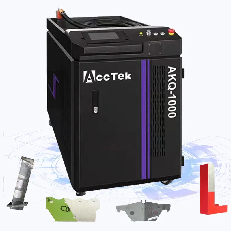 آلة تنظيف وتنظيف الأجزاء المعدنية المحمولة باليد من ألياف الليزر Jinan AccTek W W W W