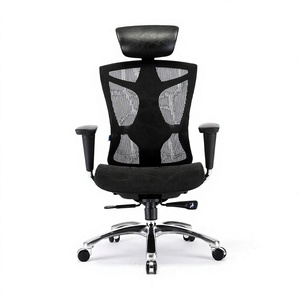 Chaise de bureau ergonomique en tissu AOR avec support dorsal en alliage d'aluminium - Hauteur réglable, roulettes silencieuses en PU, soutien lombaire adaptatif en TPR - Product Image 3
