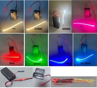 Boîtier de piles AA 3V DC pour filament LED flexible 110MM à angle de diffusion complet, accessoire de lampe DIY, rouge, vert, bleu, bleu glace, rose, blanc, blanc chaud