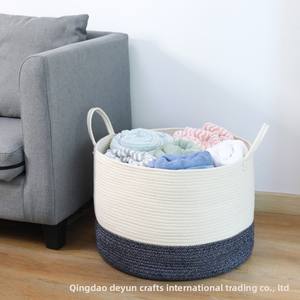 Pour <span class=keywords><strong>Amazon</strong></span> Offre Spéciale grande capacité coton corde <span class=keywords><strong>panier</strong></span> à <span class=keywords><strong>linge</strong></span> tissé bac de rangement <span class=keywords><strong>linge</strong></span> <span class=keywords><strong>sale</strong></span> <span class=keywords><strong>panier</strong></span> liquidation <span class=keywords><strong>panier</strong></span> de rangement - Product Image 5