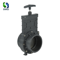Vanne à opercule manuelle en PVC DN100 avec poignée en plastique pour système d'eau, à commande sur base, OEM, vente en gros