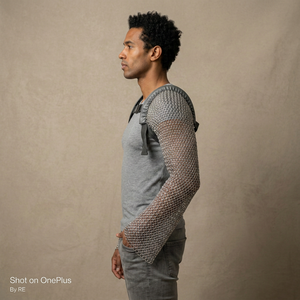 Mangas de armadura de cadena medievales de aluminio, protección de brazo largo, para recreación histórica, cosplay, armadura vikinga, hechas a mano, Reshma - Product Image 1