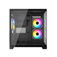 Conception de logo OEM Fabricant d'usine Boîtiers et tours pour ordinateurs de jeu Micro ATX Tour moyenne Vue complète Panneau latéral Armoire pour PC de bureau