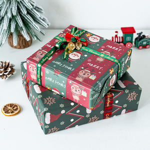 Wholesale 80g <b>Christmas</b> Kraft <b>Paper</b> Tissue 43*300cm Gift Luxury Custom Packaging <b>Wrapping</b> <b>Paper</b> <b>Roll</b> - Product Image 4