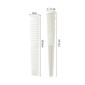 Lot de 2 peignes de barbier noirs en plastique pour la coiffure <span class=keywords><strong>à</strong></span> <span class=keywords><strong>domicile</strong></span>, outil de coiffage, peigne <span class=keywords><strong>à</strong></span> cheveux, logo personnalisé - Product Image 3