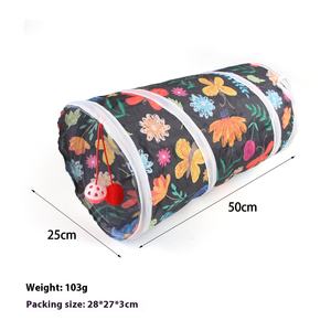 Plüsch faltbares Katzen tunnels pielzeug mit Meers chweinchen kanal für Katzen-und Hunde unterhaltung - Product Image 2