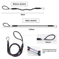 Corde élastique de quai pour bateau, longueur 4 pieds, avec clip en acier inoxydable pour l'amarrage