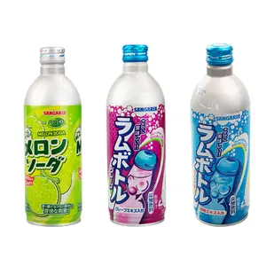 500ml Exotic Drinks for Cheap Import Drinks Japan China Bottle Packaging Carbonated Drinks Fruit Soda Water 3 % Brix 6 Flavors