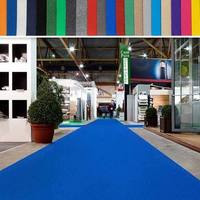 Tapis d'exposition en feutre aiguilleté polyester ignifuge, couleur unie, robuste, largeur 4m, gris, pour usage domestique, personnalisable