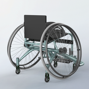 รถเข็นบาสเก็ตบอลแบบแมนนวลพับได้น้ำหนักเบาทำจากอะลูมิเนียมสำหรับผู้พิการรถเข็นสปอร์ตแบบแมนนวลน้ำหนักเบา - Product Image 2